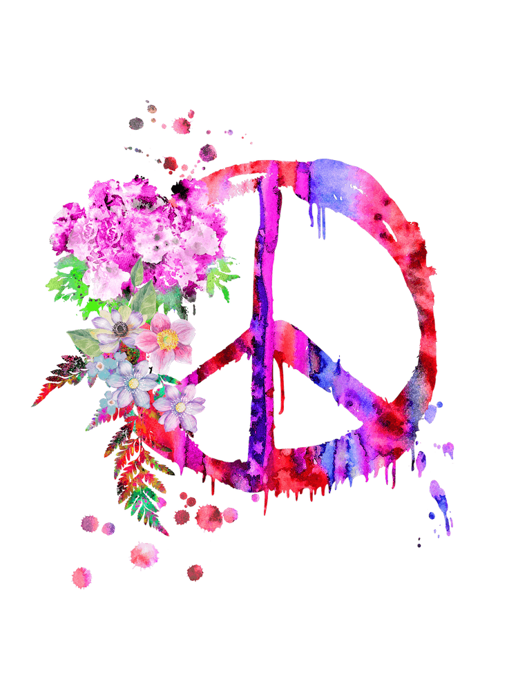 Peace Sign Watercolor