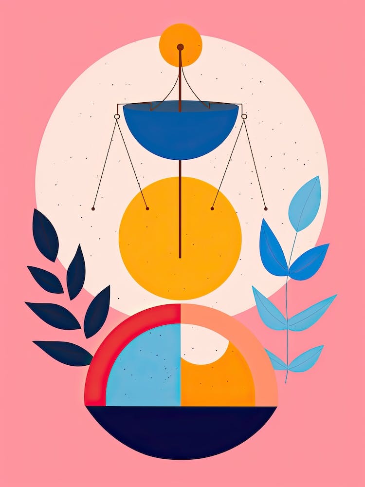 Libra Illustration Zodiac Star Sign 7