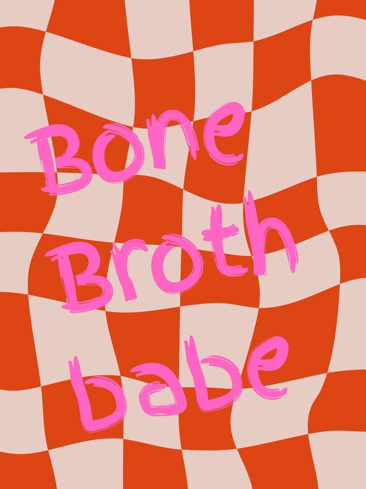 Bone Broth Checkered Orange 