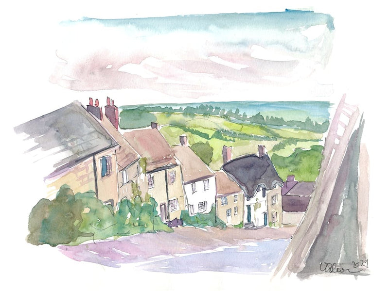 Gold Hill Street View Shaftesbury Dorset Uk