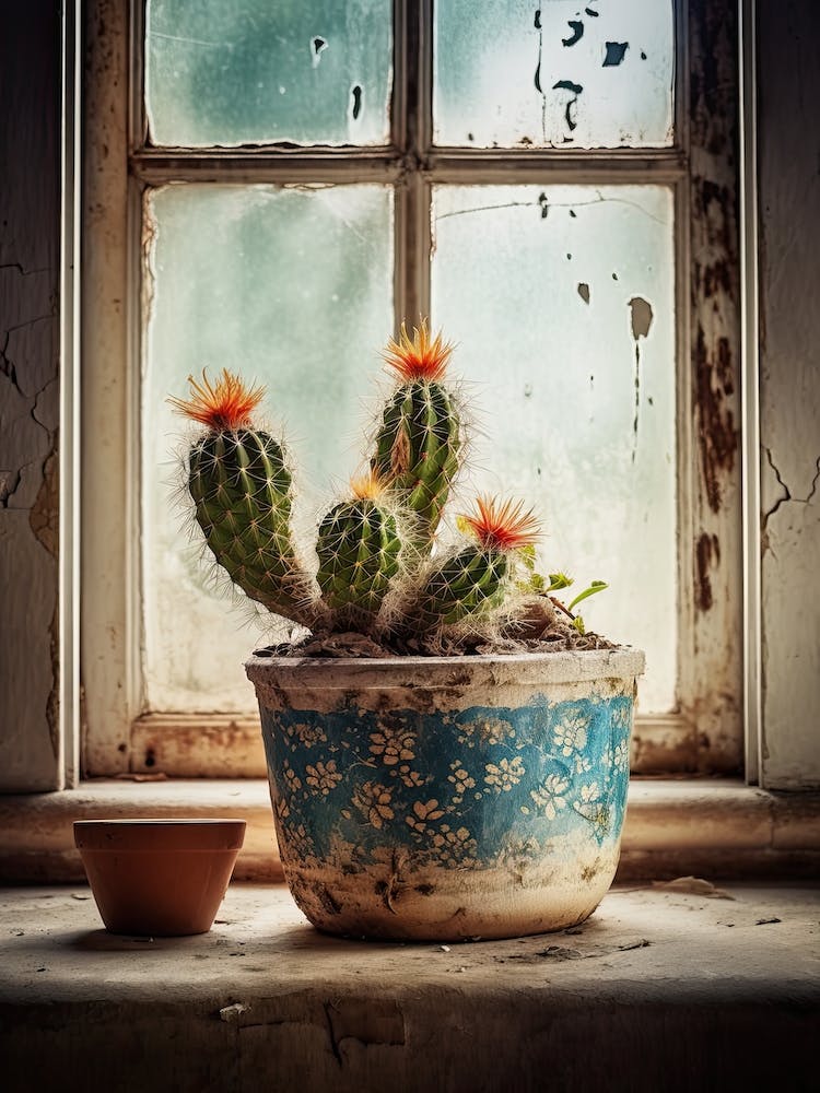 Pincushion Cactus Window 4