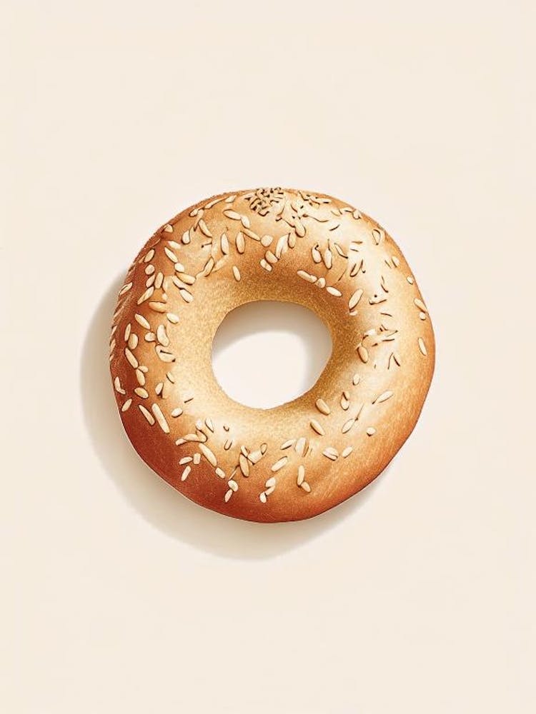 Whole Wheat Bagel Marker Art