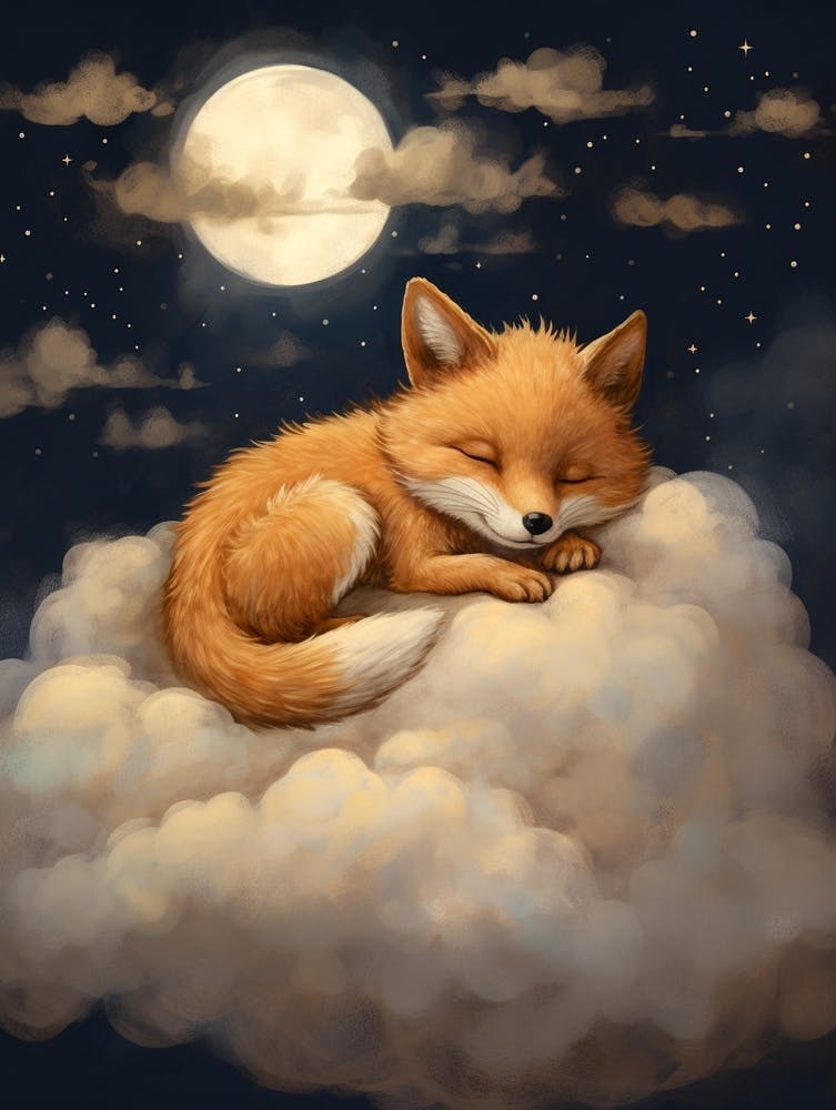 Baby Fox 10 Sleeping In The Clouds