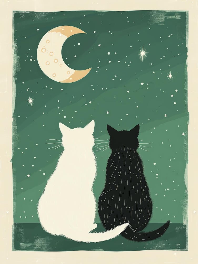 Cats In The Moonlight