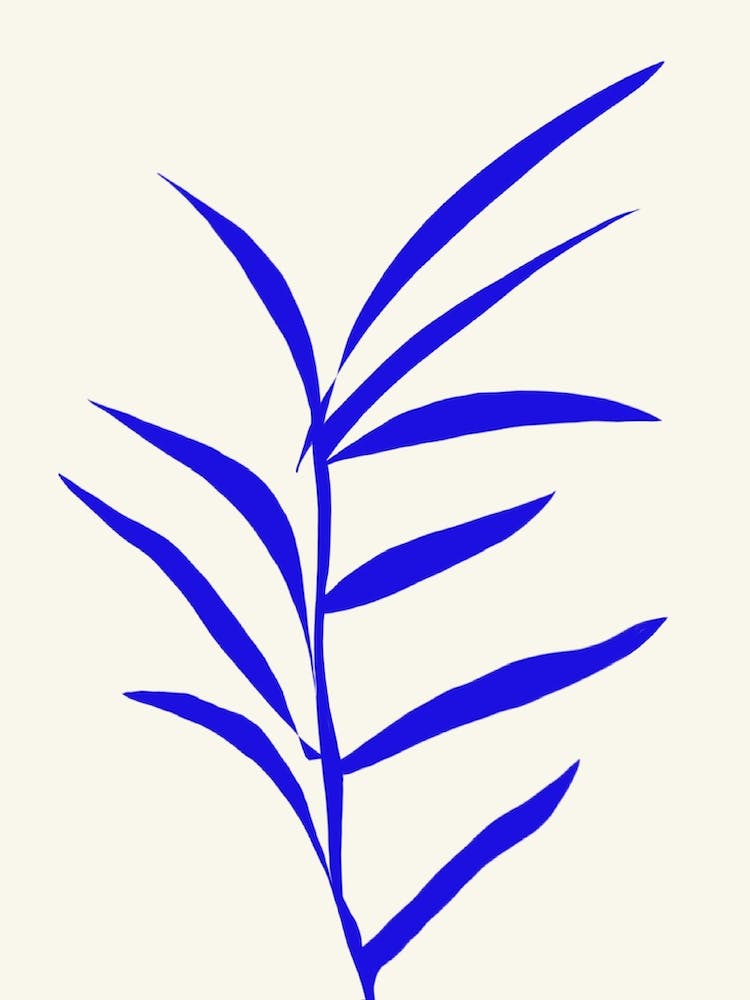 Matisse Style blue wall print