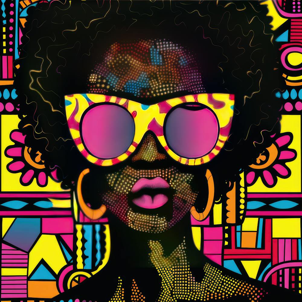 Vibrant Shades Series. Contemporary Pop Art With African Twist, 2