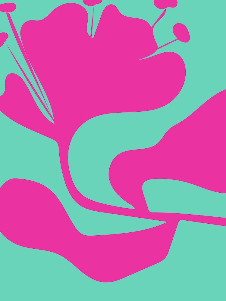 Hot Pink Abstract Flower