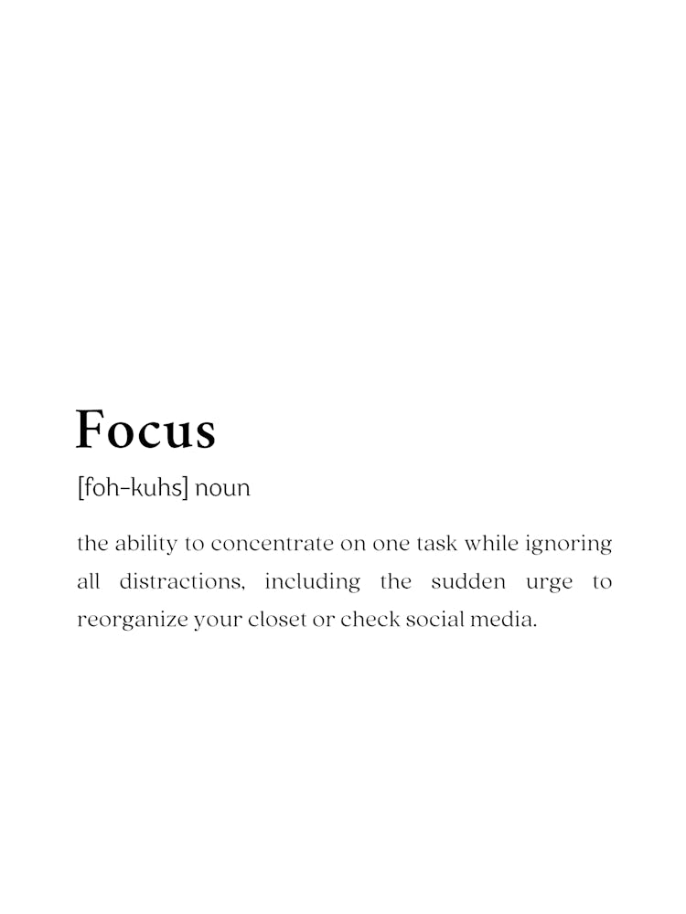 Focus Funny Definition Wall