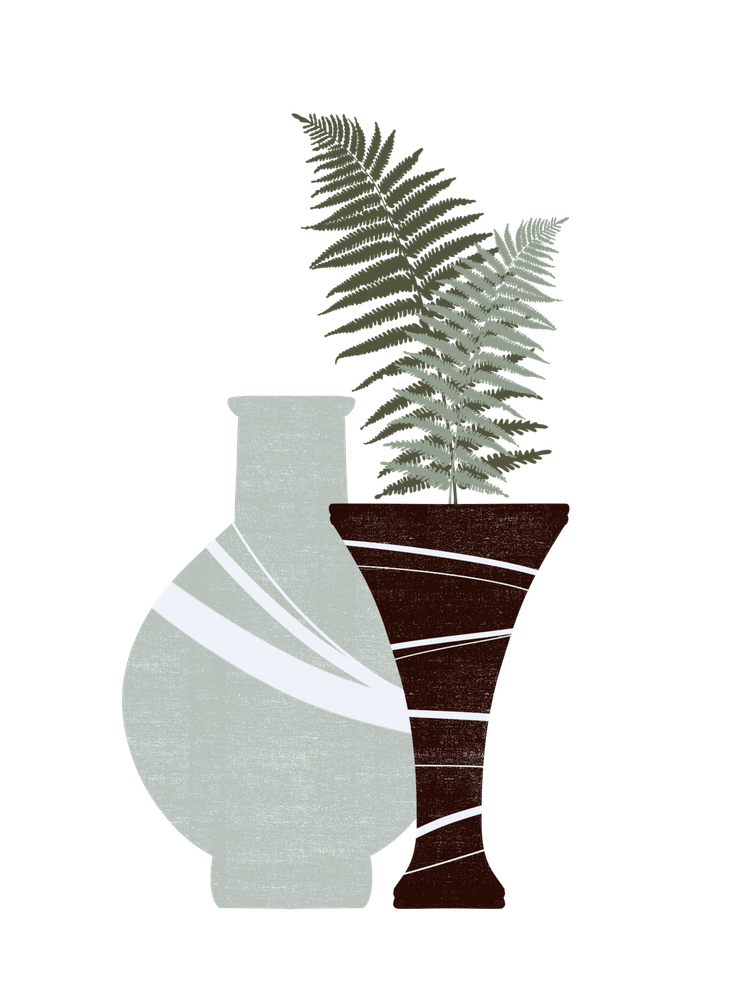 Ferns And Vases