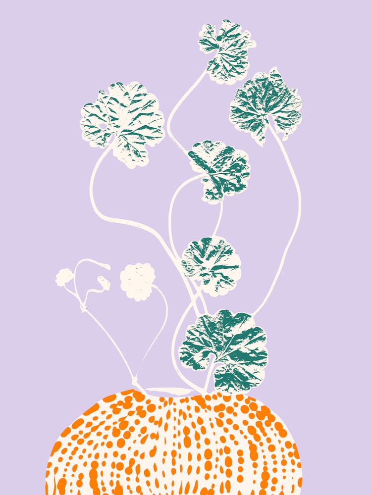 Plant based happyness Ajuga still life