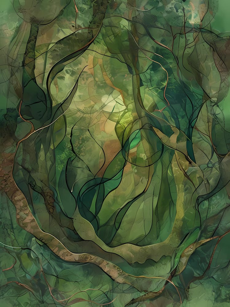 Ferns In The Forest