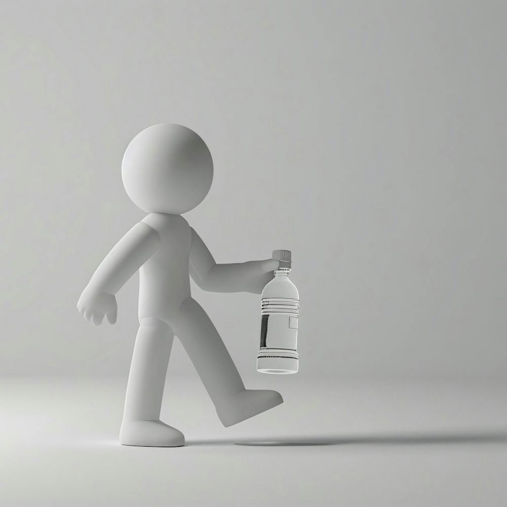 Man With A Bottle Of Water