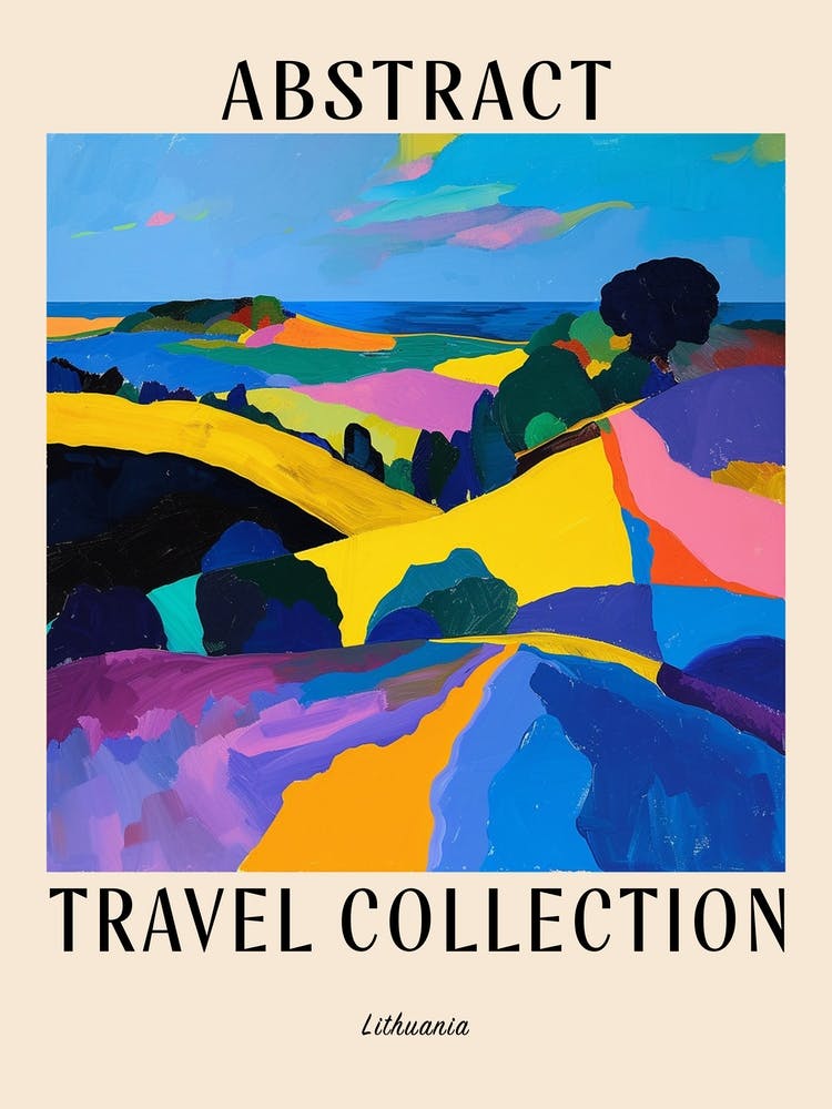Abstract Travel Collection Poster Lithuania 4