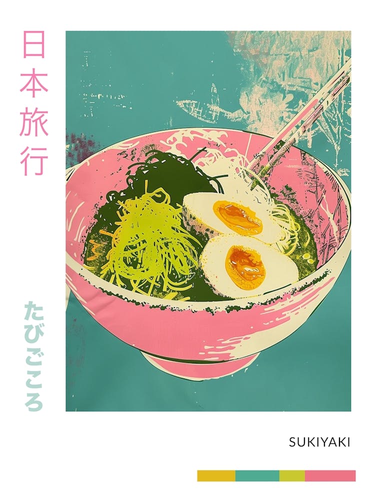 Sukiyaki Duotone Silkscreen Poster 2