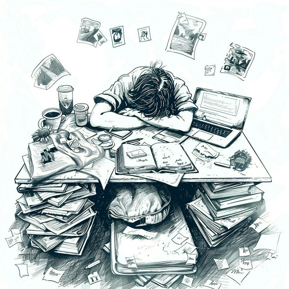 Man Sleeping At His Desk