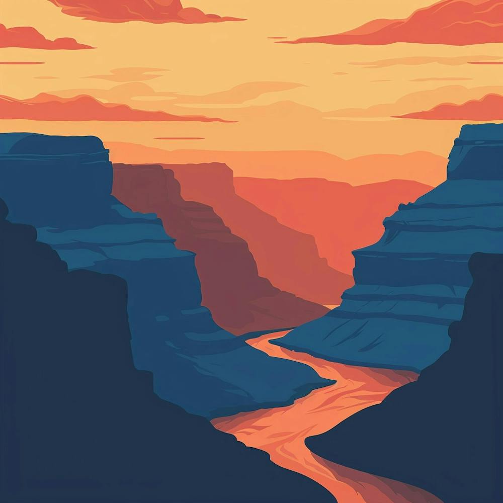 Grand Canyon At Sunset 1