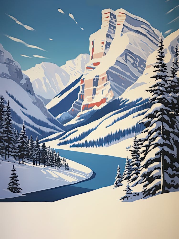 Winter Snow Banff   Canada Snow Illustration 2