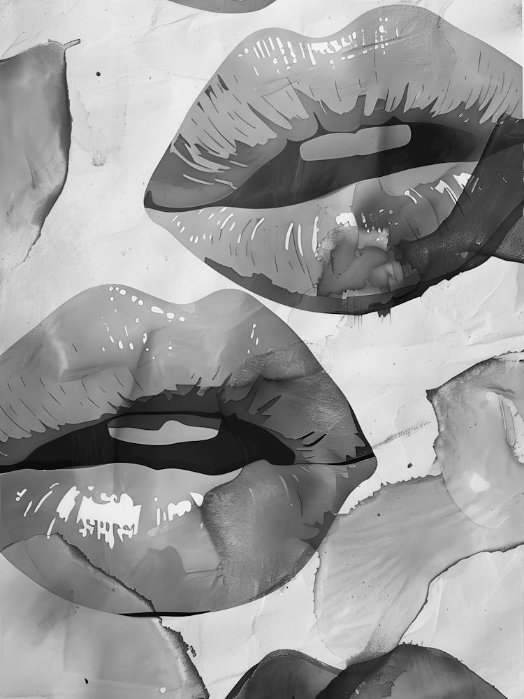Black And White Lips