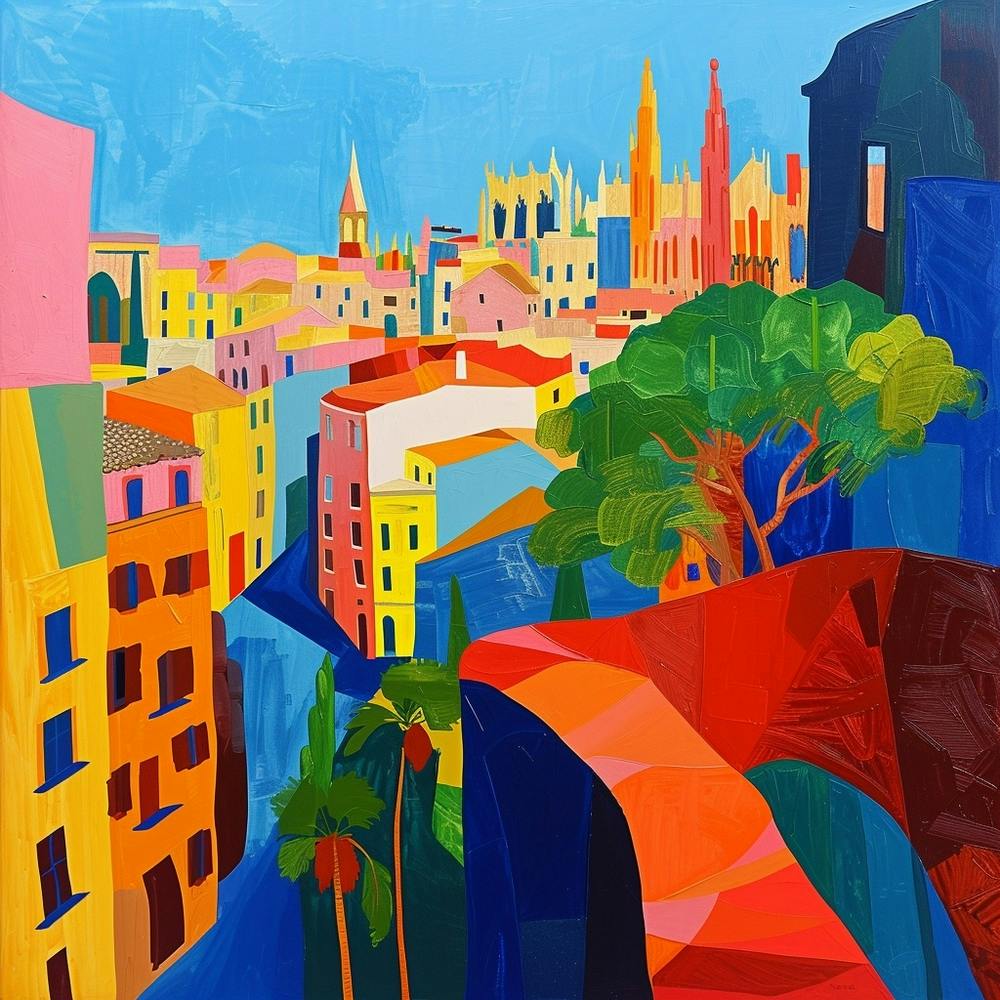 Abstract Travel Collection Barcelona Spain 3