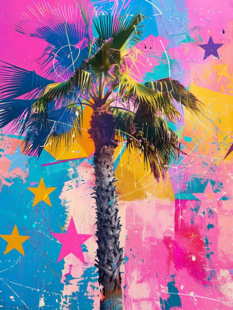 Palm Tree With Stars 4