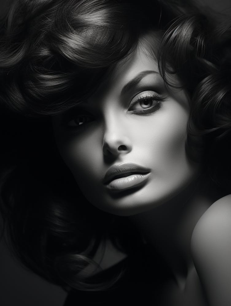 Black And White Photograph Of Sophia Loren 1