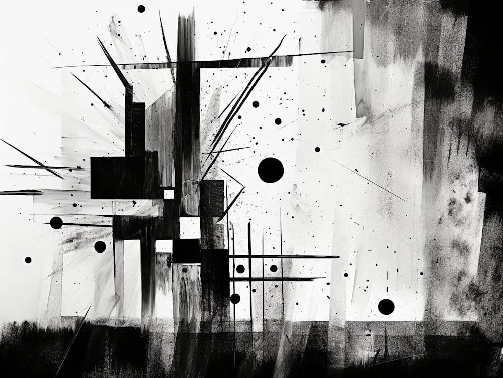 Mystery Abstract Black And White 1