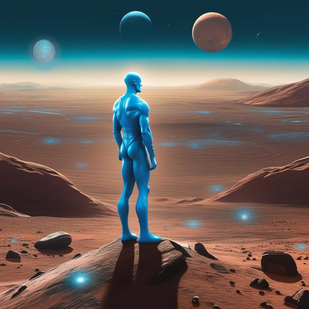 Dr. Manhattan wandering on Mars