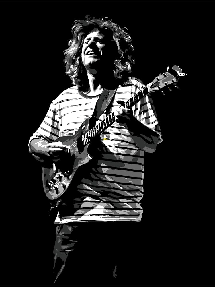 Pat Metheny Amerikanischer Jazzgitarrist Legende in Monochrom 2