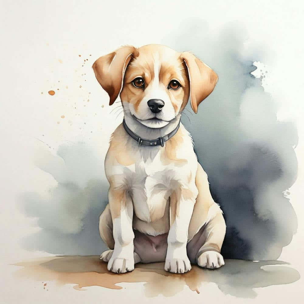Watercolor Of A Dog