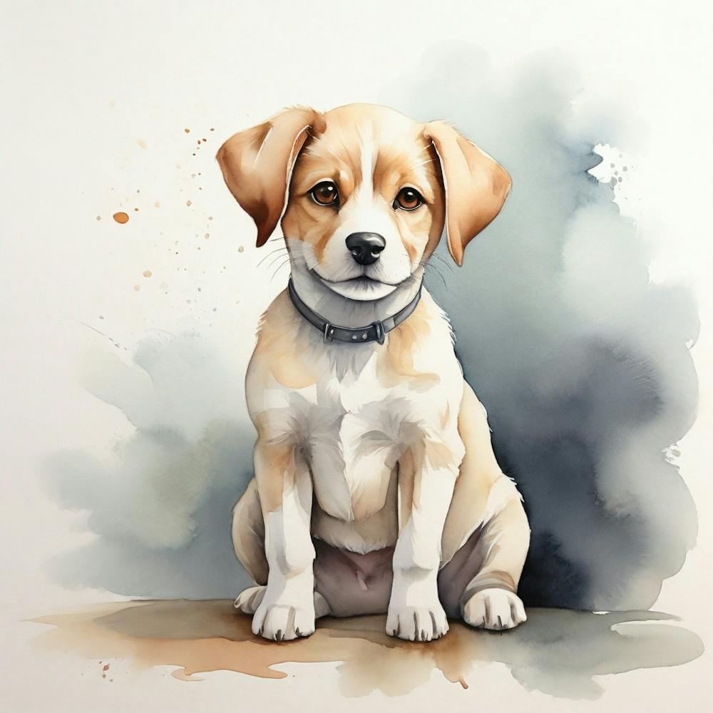 Watercolor Of A Dog