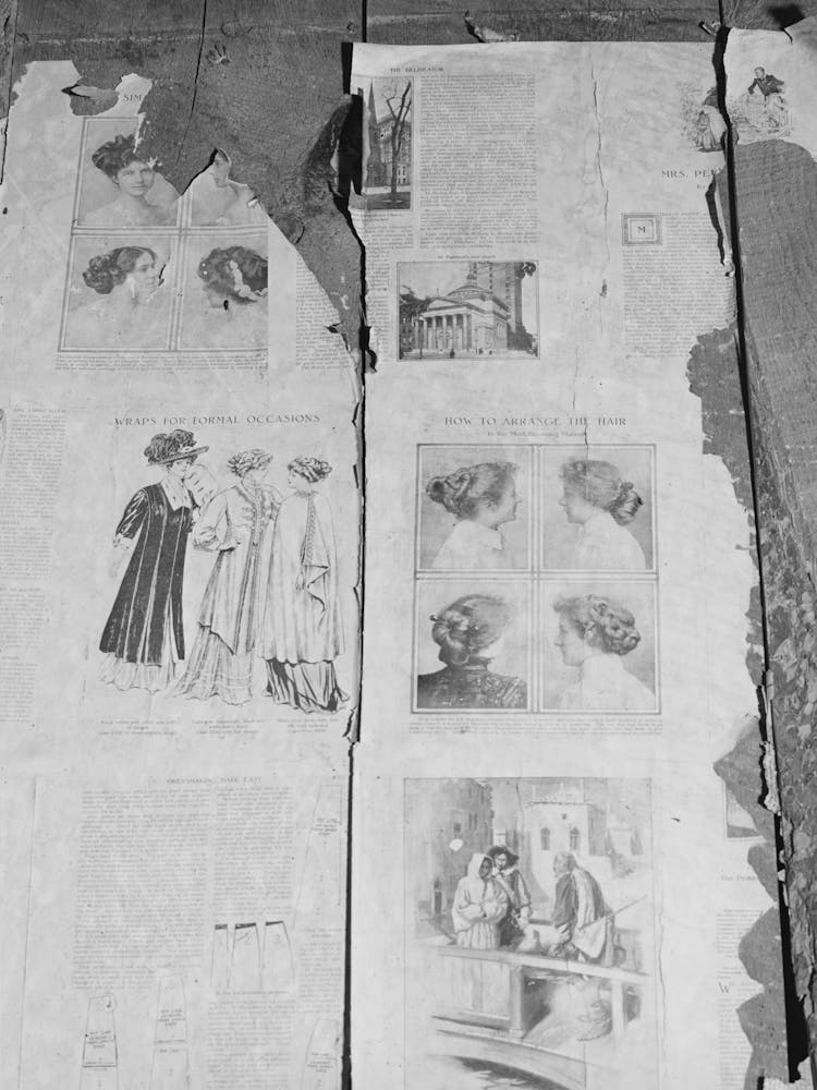 Page From The Delineator, About 1914, Pasted On Wall Of Abandoned Residence In The Ghost Town, Georgetown, New