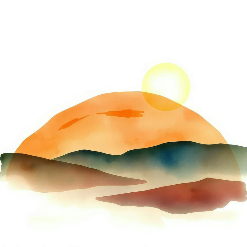 Watercolor Sunset 3