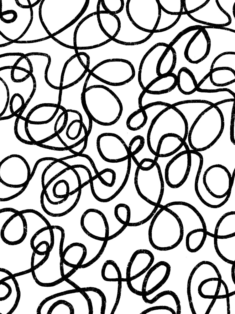 Swirls And Swirls Black And White