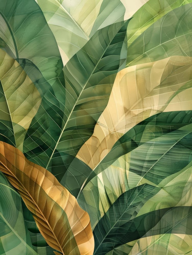 Tropical Leaves Background 2