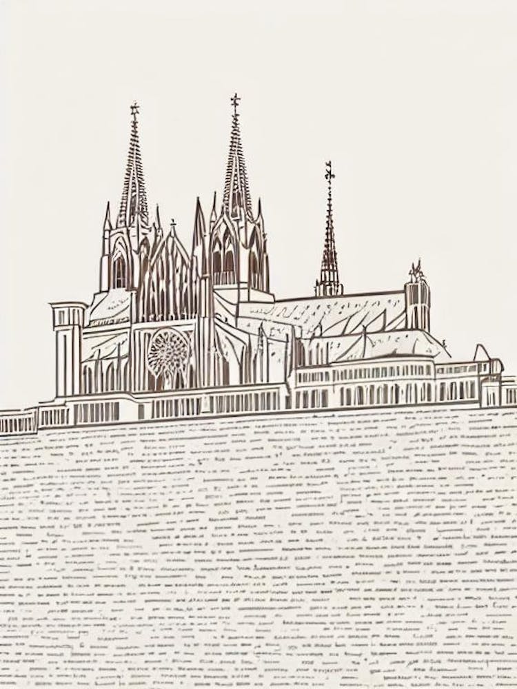 Cologne Cathedral Cologne Boho Landmark Illustration