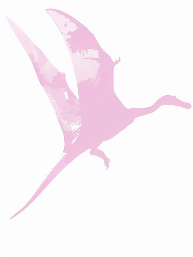 Rosa Flugsaurier Silhouette 2