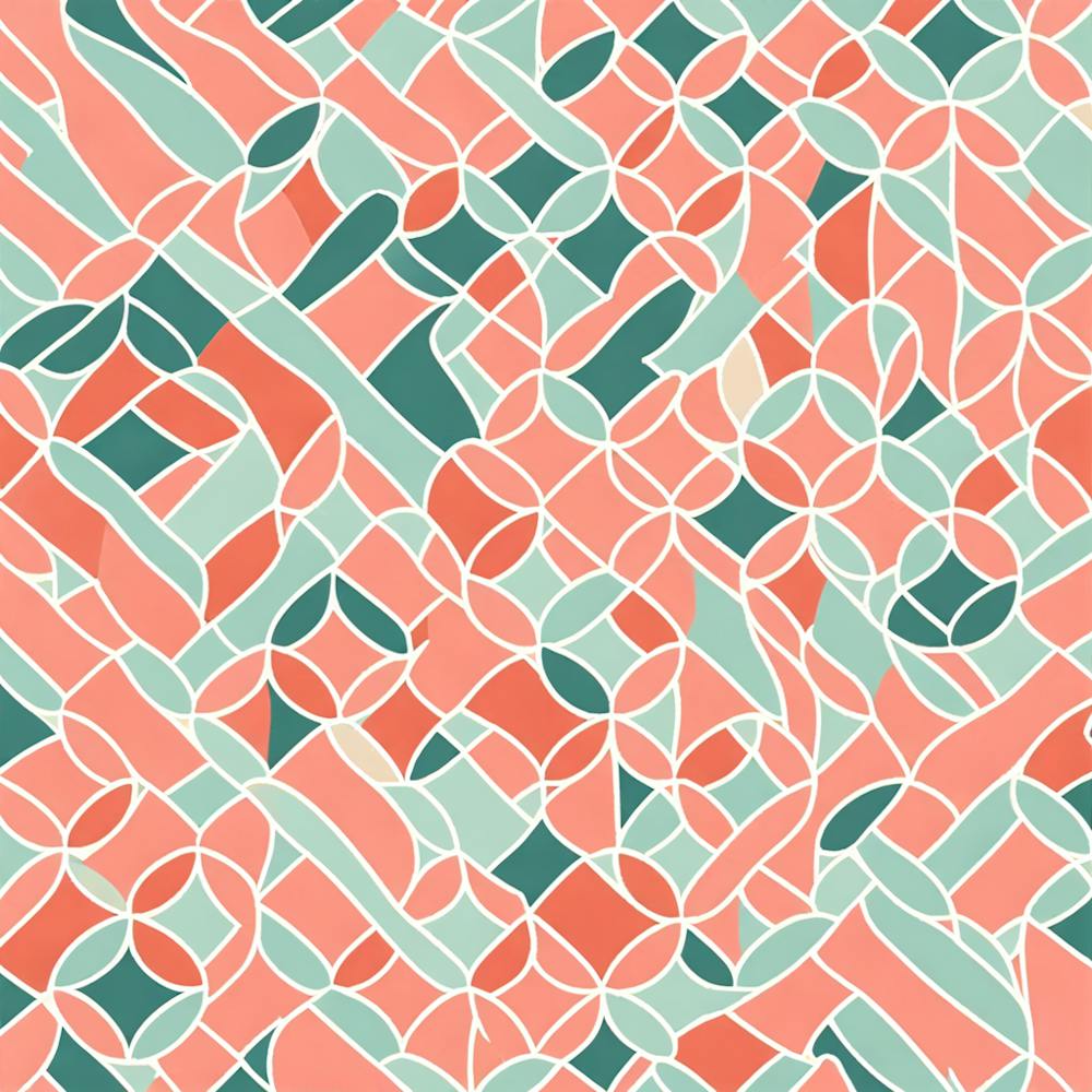 Mid Century inspired modern Seamless Pattern, 247