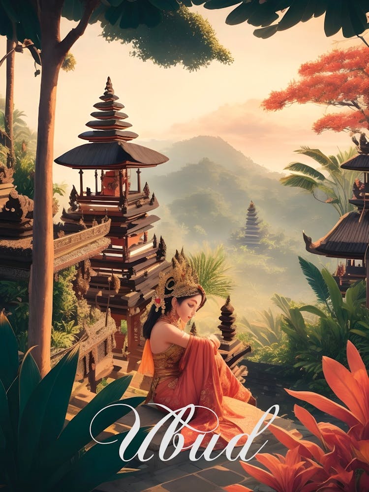 Ubud Bali Temple in the Mountains