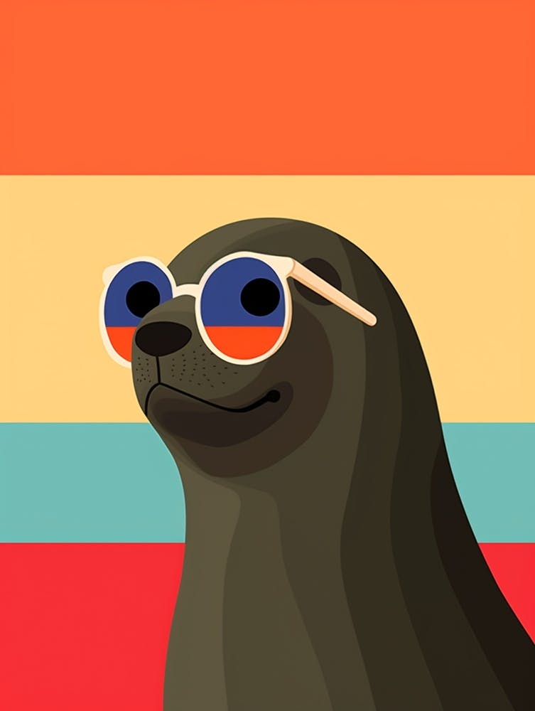Little Sea Lion 2 Wearing Sunglasses