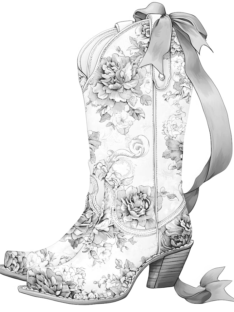 Bottes de Cowboy Florales