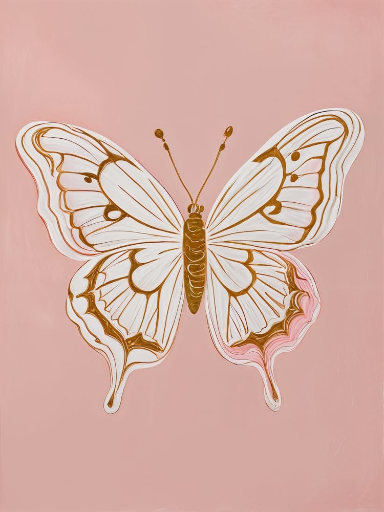 Butterfly On Pink no1