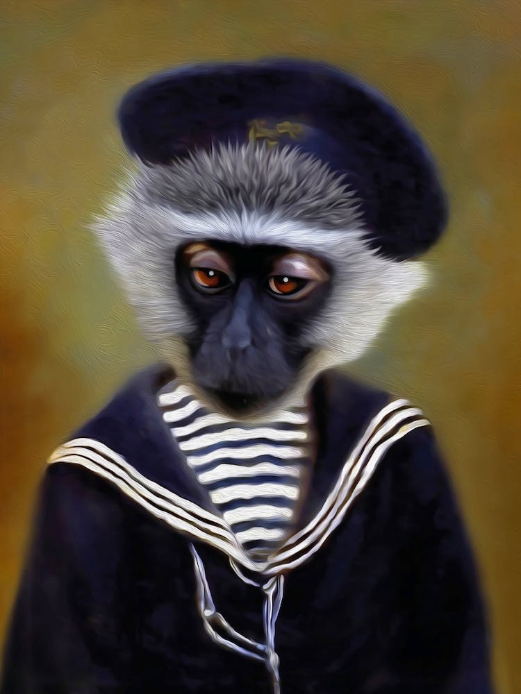 Vito The Sad Monkey Pet Portraits