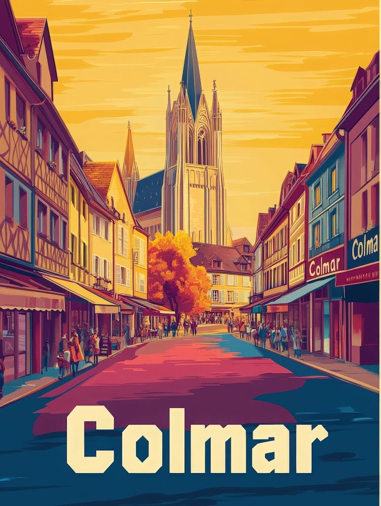 Aihrgdesign A Retro Travel Poster For Colmar Featuring The Go 9934c12a 5d31 4511 B2d6 2ba2bb76c3db 3