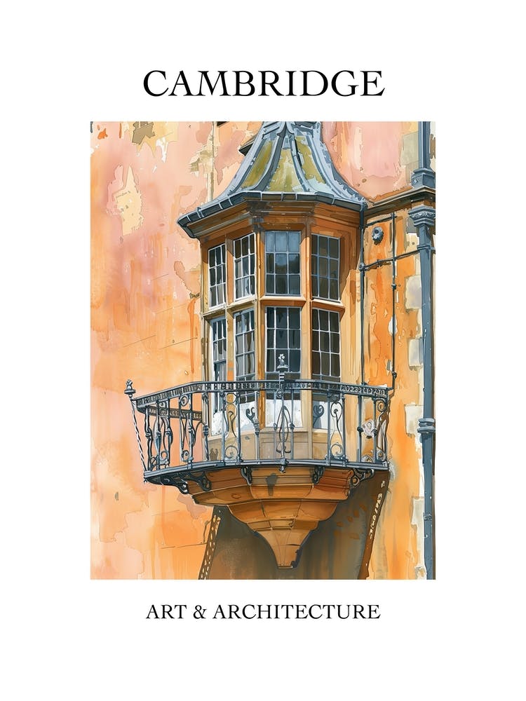 Cambridge Travel And Architecture Poster 1