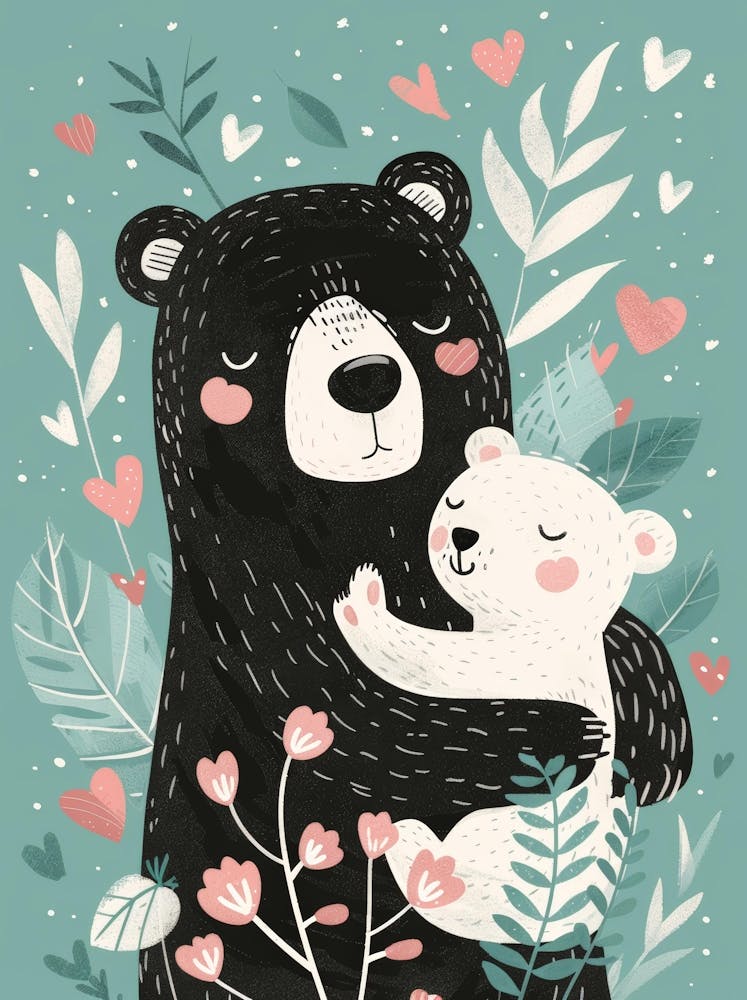 Black Bear And Cub 2