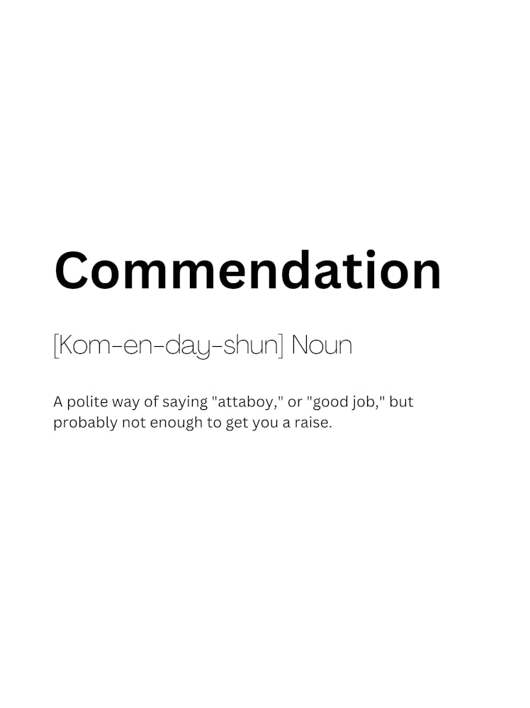 Commendation Definition Meaning