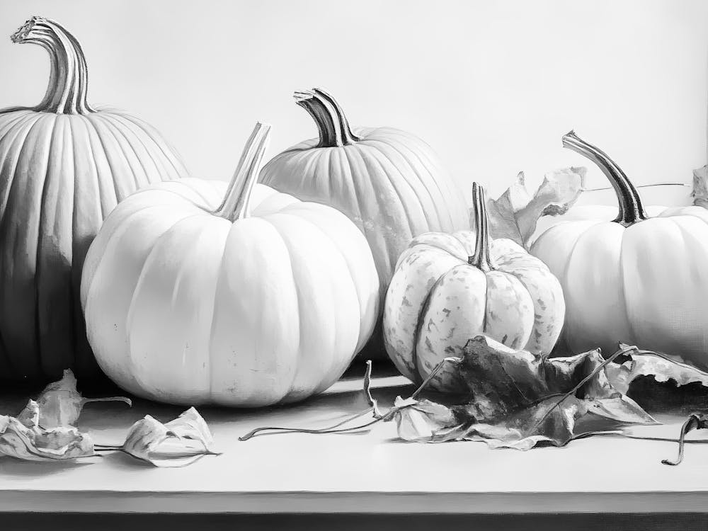 Black And White Pumpkins 30
