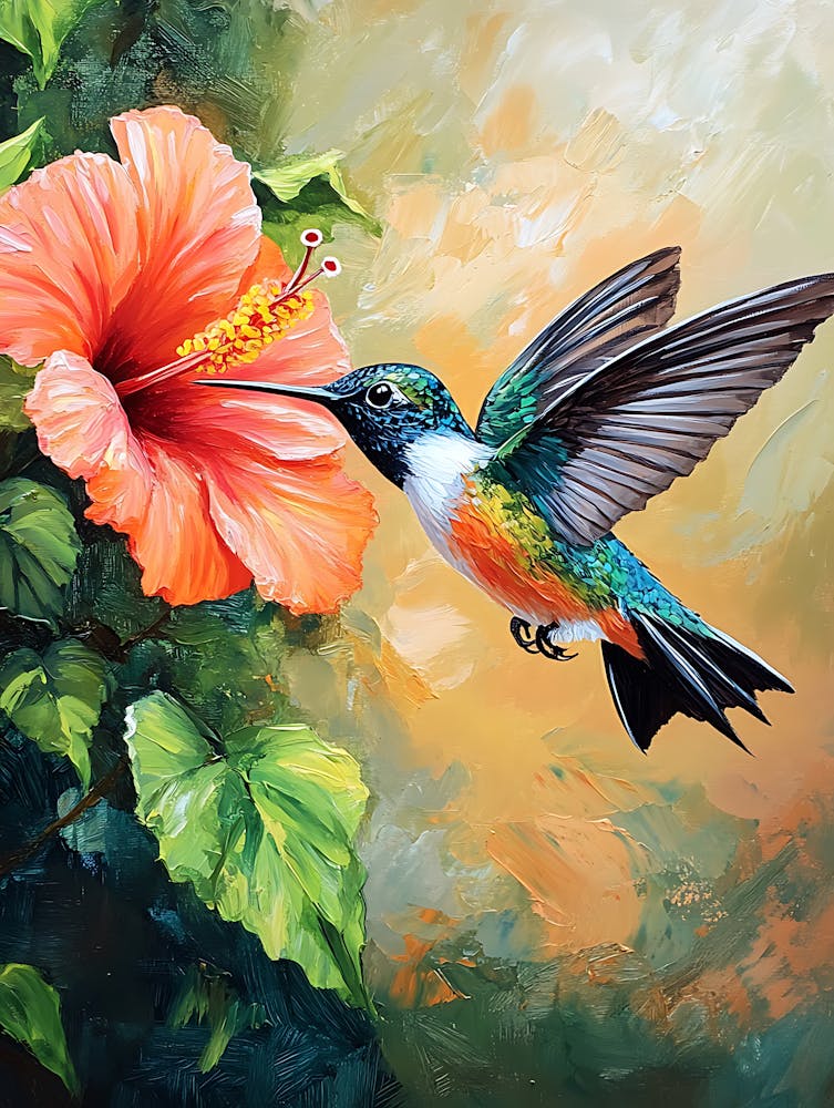 Hummingbird Loves Hibiscus 5