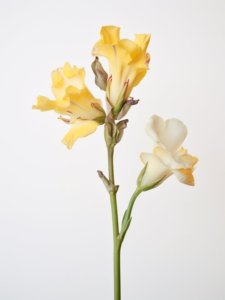 Pressed Flower Botanical Art Freesia 3