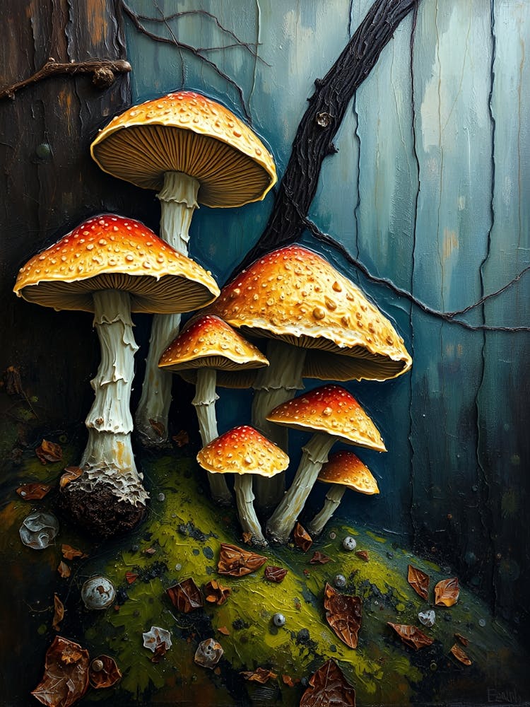 Mushrooms In The Forest 2